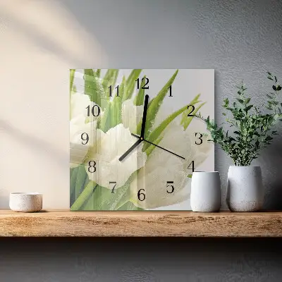 Kvadratni zidni sat Tulipani