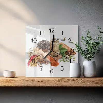 Kvadratni zidni sat Začini