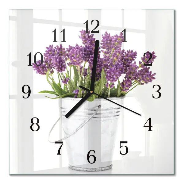 Kvadratni zidni sat Lavanda