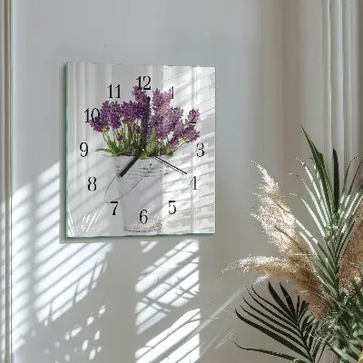 Kvadratni zidni sat Lavanda