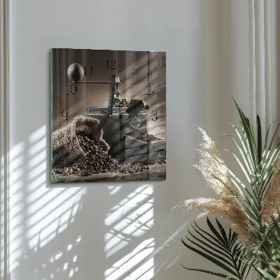 Kvadratni zidni sat Mlin za kavu