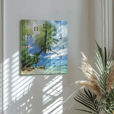 Kvadratni zidni sat Otok Palm
