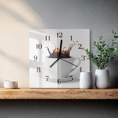 Kvadratni zidni sat Kava