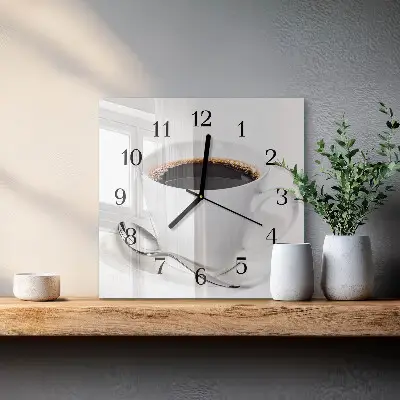 Kvadratni zidni sat Kava