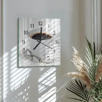 Kvadratni zidni sat Kava