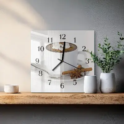 Kvadratni zidni sat Čokolada