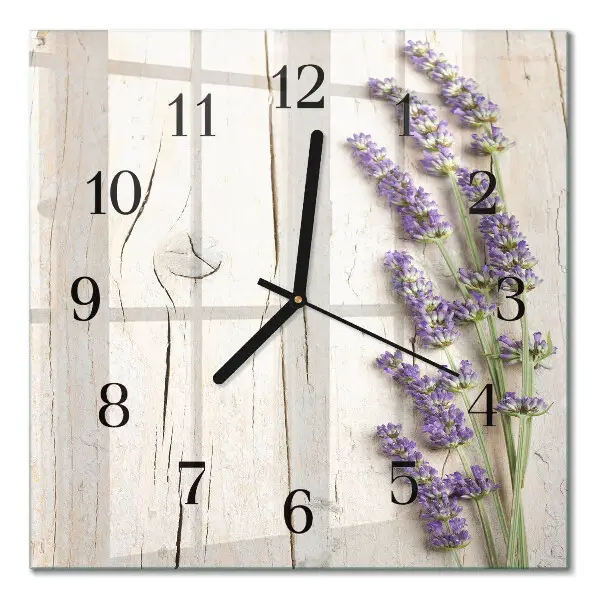 Kvadratni zidni sat Lavanda