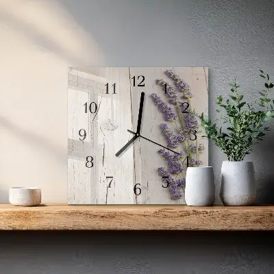 Kvadratni zidni sat Lavanda