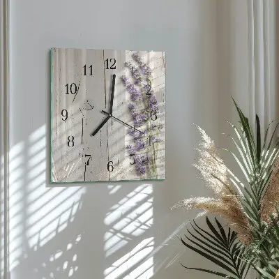 Kvadratni zidni sat Lavanda