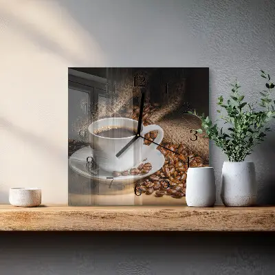 Kvadratni zidni sat Kava