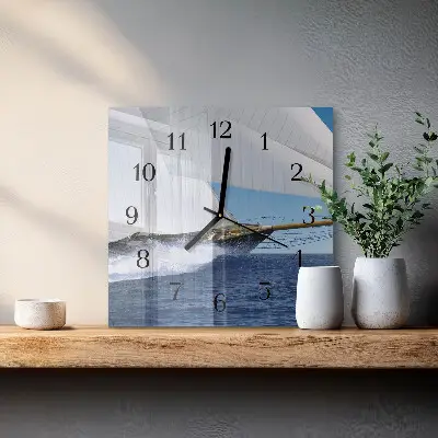 Kvadratni zidni sat Jedrilica