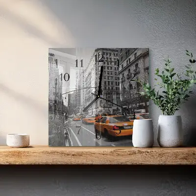 Kvadratni zidni sat Taksi u New Yorku