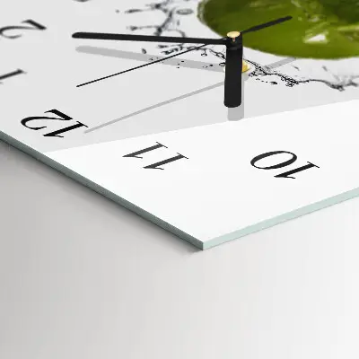 Kvadratni zidni sat Voda s limetom