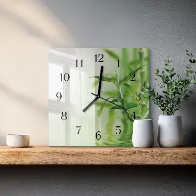 Kvadratni zidni sat Bambus