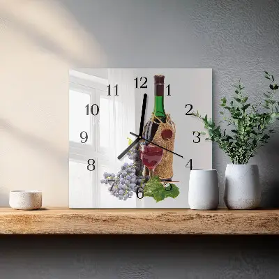 Kvadratni zidni sat Grožđe za vino
