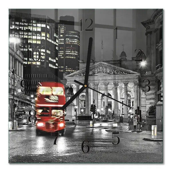 Kvadratni zidni sat Londonski autobus