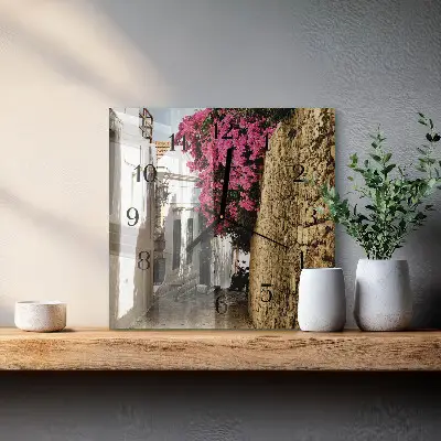 Kvadratni zidni sat Cvjetna aleja