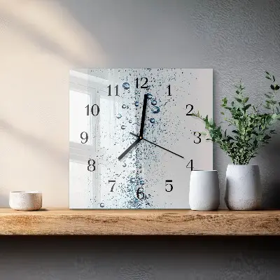 Kvadratni zidni sat Voda