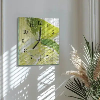 Kvadratni zidni sat Voda s limetom