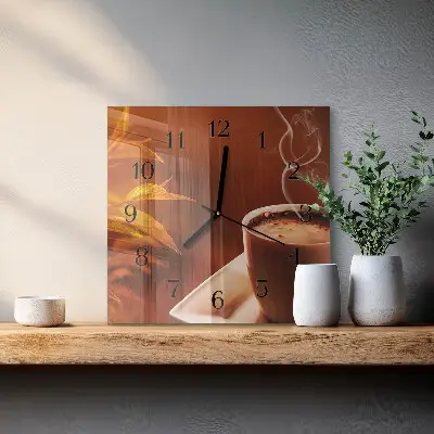 Kvadratni zidni sat Kava