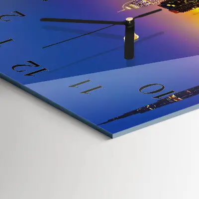 Kvadratni zidni sat Dubai Horizon