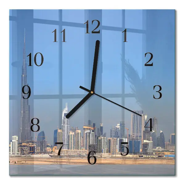 Kvadratni zidni sat Dubai Horizon