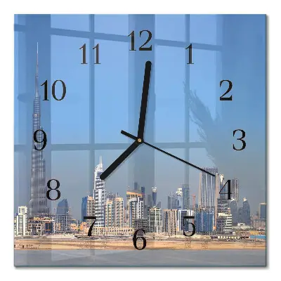 Kvadratni zidni sat Dubai Horizon