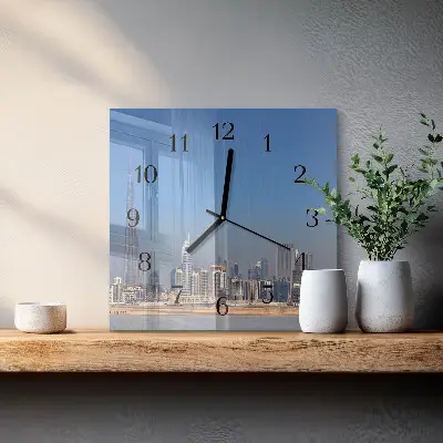 Kvadratni zidni sat Dubai Horizon