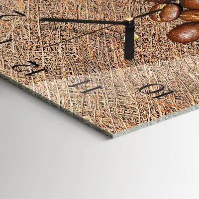 Kvadratni zidni sat Zrna kave