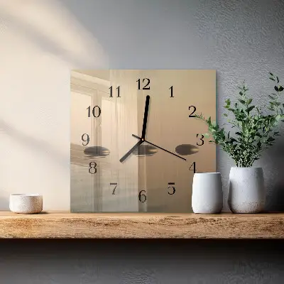 Kvadratni zidni sat Kamenje voda