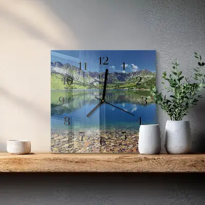 Kvadratni zidni sat Planinsko jezero