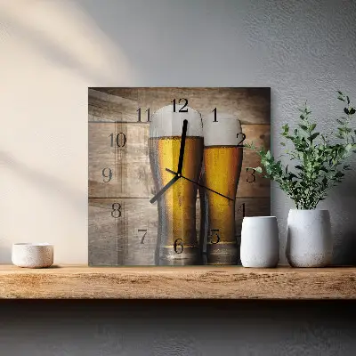 Kvadratni zidni sat Pivo