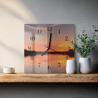 Kvadratni zidni sat Zalazak sunca