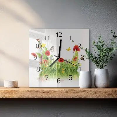 Kvadratni zidni sat Livada