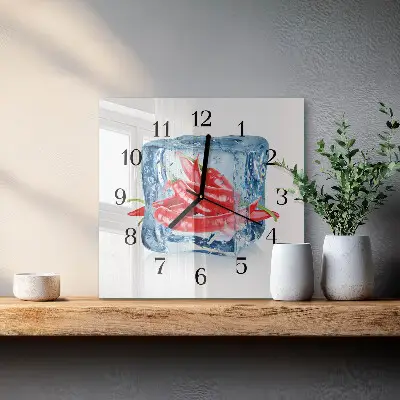 Kvadratni zidni sat Čili sa sladoledom