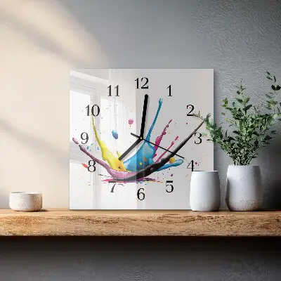 Kvadratni zidni sat Boja
