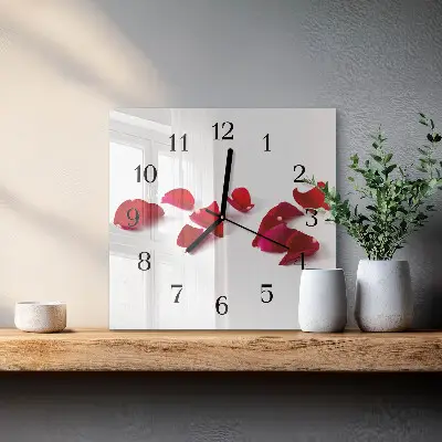 Stakleni sat Latice ruže