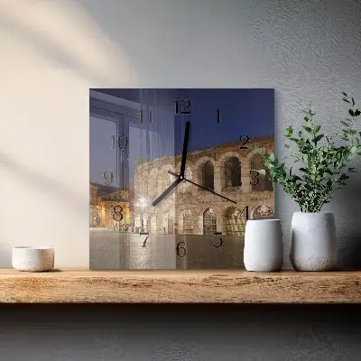 Kvadratni zidni sat Noćno svjetlo