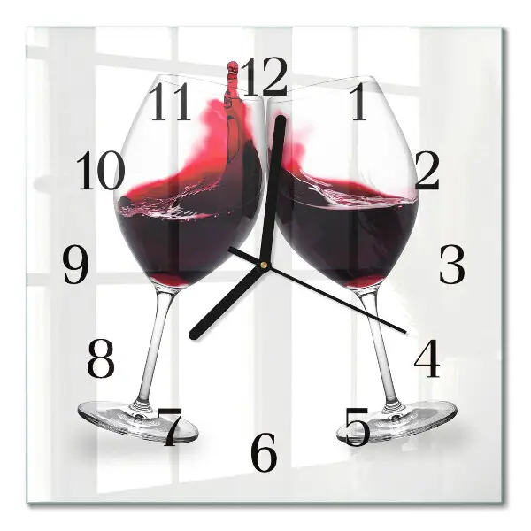 Kvadratni zidni sat Vino