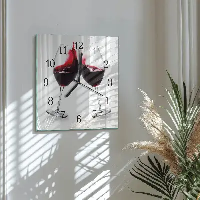 Kvadratni zidni sat Vino