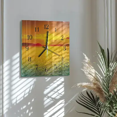 Kvadratni zidni sat Zalazak sunca