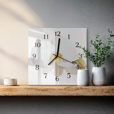 Kvadratni zidni sat Orhideja