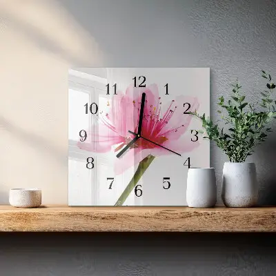 Kvadratni zidni sat Cvijet