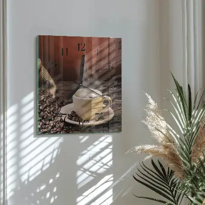 Kvadratni zidni sat Kava