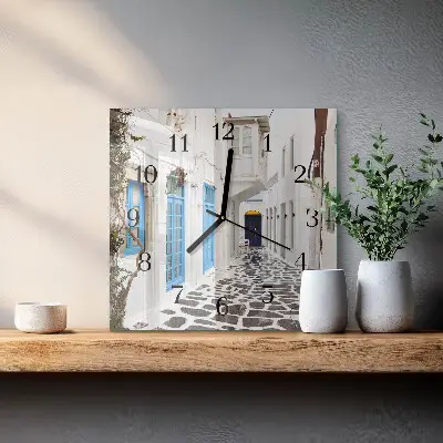 Kvadratni zidni sat Santorini
