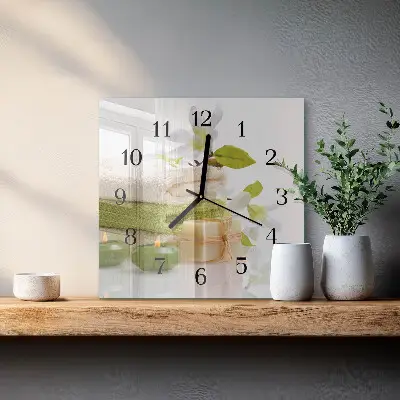 Kvadratni zidni sat Spa sapun