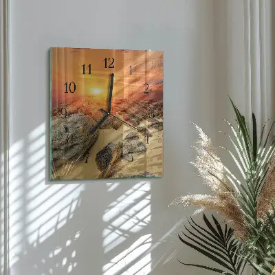 Kvadratni zidni sat Zalazak sunca