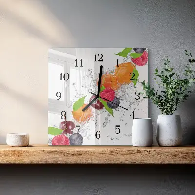 Kvadratni zidni sat Voće
