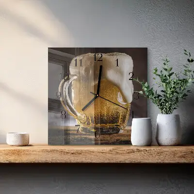 Kvadratni zidni sat Pivo