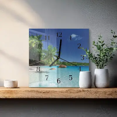 Kvadratni zidni sat Otok Palm
